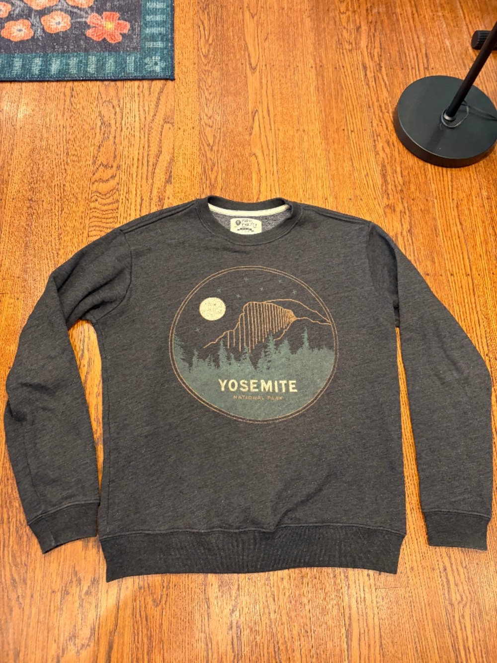 Parks Project Yosemite Mod Dome Fleece Crewneck Sz S | El Capitan Moon Graphic